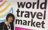 Lucy at World Travel Market, London